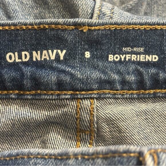 Old Navy Women's Mid-Rise Boyfriend Straight Jeans Size 8 - Picture 3 of 4